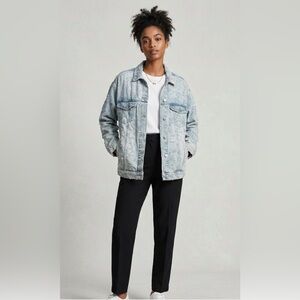 Zara Distressed Blue Denim Jacket